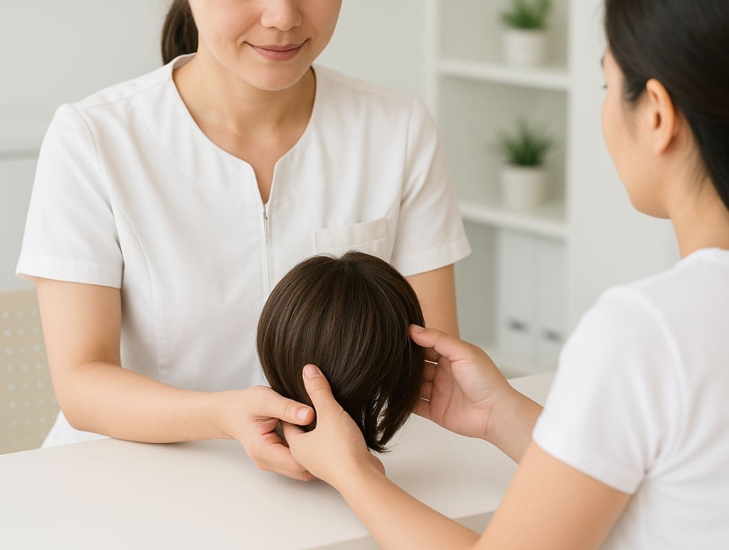 ナチュラルな分け目